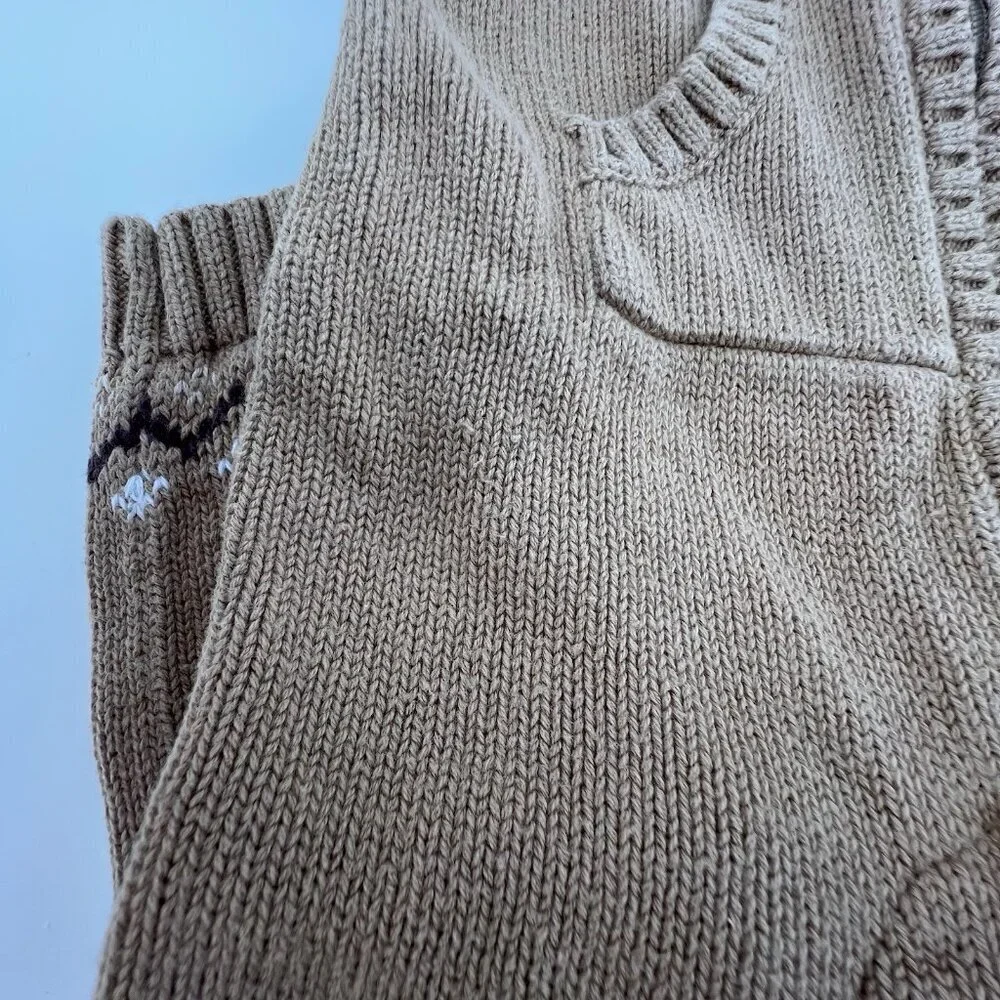 Baby Gap Newborn Outfit Gingerbread Holiday Sweater One Piece Winter Earth Tones